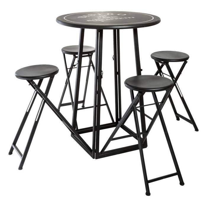 Ensemble Table Haute Et 4 Tabourets Ext Atmosphera Achat Vente