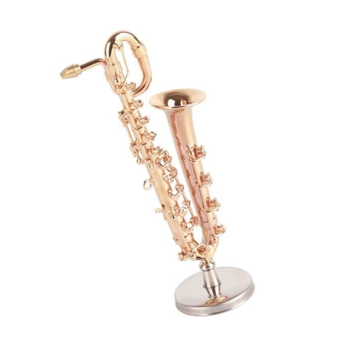 VGEBY Saxophone avec modèle de support Modèle de Saxophone Miniature en  Cuivre avec Support Mini Instrument de Musique Cadeau - Achat / Vente  saxophone VGEBY Saxophone avec modèle 