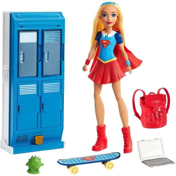 Poupee Mattel DC Super Hero Supergirl X Ray Vision Locker Playset 606 Cdiscount Jeux Jouets