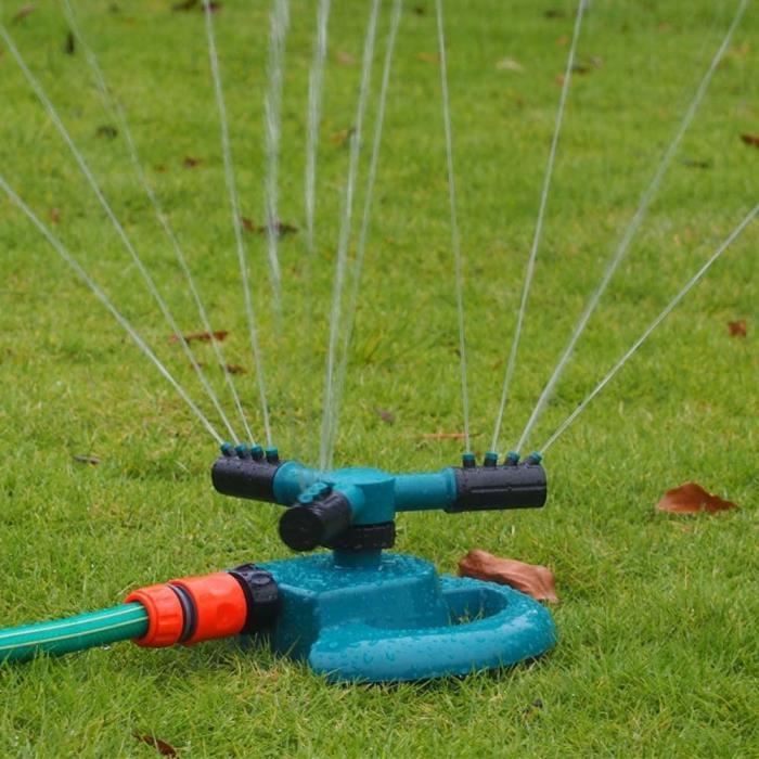 Limiwulw Arroseur De Jardin, Système D'irrigation Automatique Rotatif à 360° Avec Arroseur Rond A 3 Bras Pour L Arrosage Des Plantes De Jardin