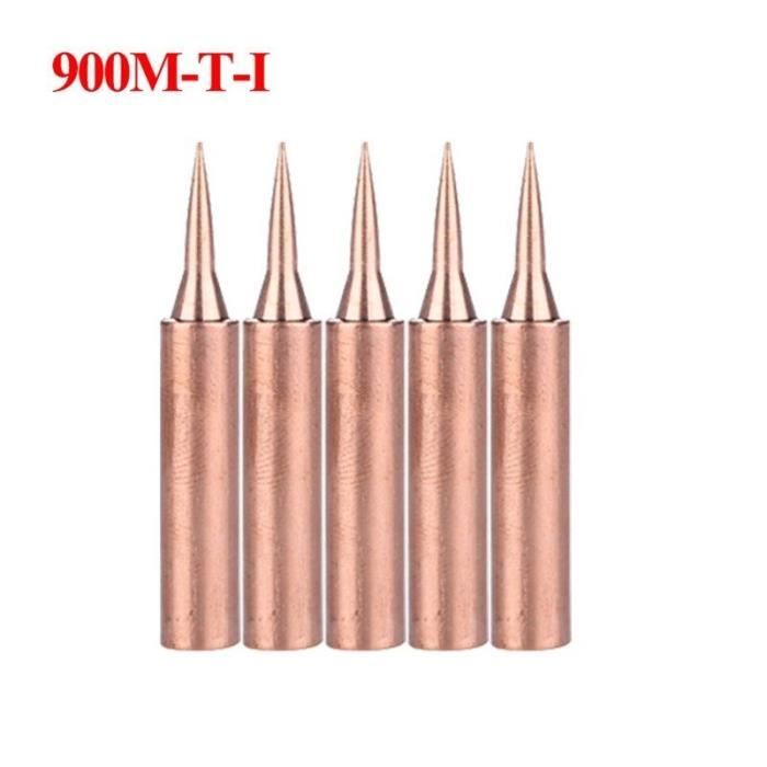 5 Pointes à Souder Treki 0.4mm - Coniques Cuivre Plaqué Nickel, Pour Weller WESD51