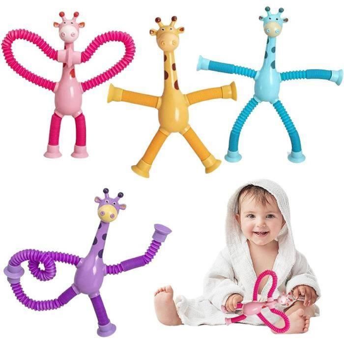 Jouets à ventouse pour enfants, Tubes pop, Fidget girafe