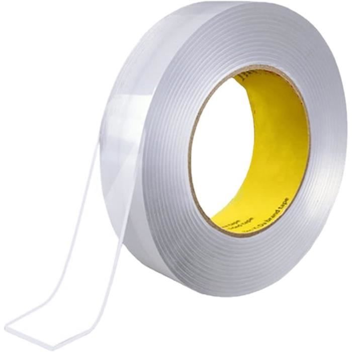 Ruban Adhésif Double Face Réutilisable Transparent Étanche Nano Ruban ...