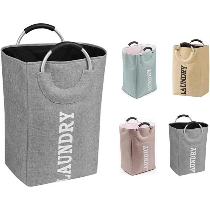 Panier à Linge Pliable 90L Feirdhoo - Grand Sac Avec Poignée Rembourrée, Pour Chambre, Salle De Bain, Voyage
