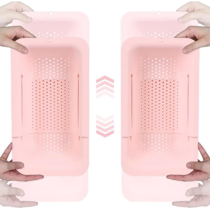 Panier Egouttoir Extensible Pour Évier - Acier Inoxydable à Mailles Fines - Pliant - Pour Légumes, Pâtes, Fruits