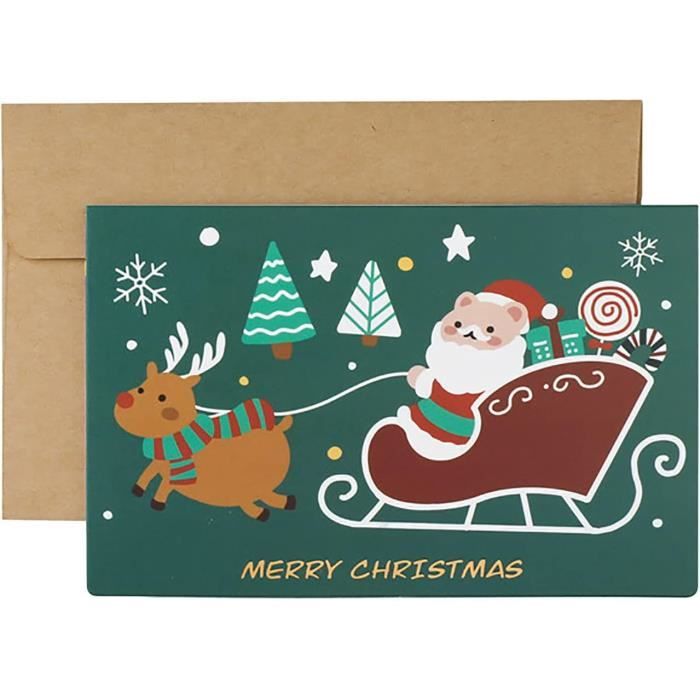 Yinqing Cartes De Noël, Lumière Et Musique, Carte De Vœux Pop-up 3D Avec Sapin De Noël Et Père Noël Pour Femmes, Hommes, Enfants, Mari, épouse, Maman