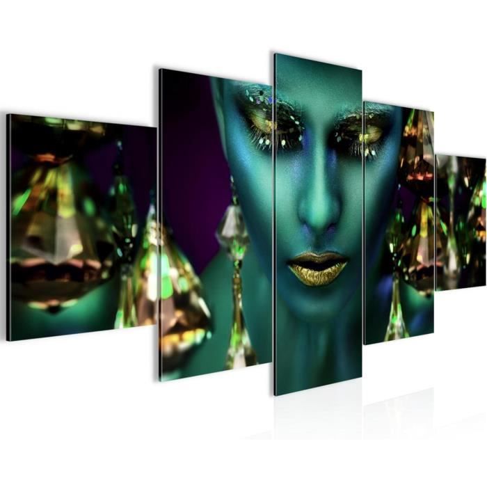 Stickers Muraux Belle Femme Visage Et Lèvres Rouges - Décoration Élégante Salon Chambre Surenhap