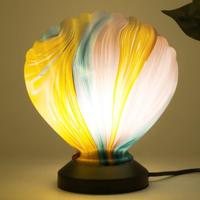 Lampe - Veilleuse - Lampe de table chambre - Coquillages - Motifs