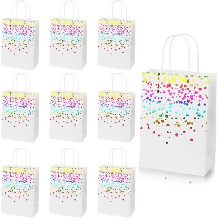 Sacs En Papier Blanc Avec Poignées Torsadées - Pour Fêtes/cadeaux - Plusieurs Tailles