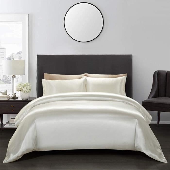 Housse De Couette + 1 Taie Soleil D'Ocre Fabio - 100% Coton 57 Fils/cm², Gris Anthracite, Dimensions 140x200 Cm - Pour Lit 1 Personne