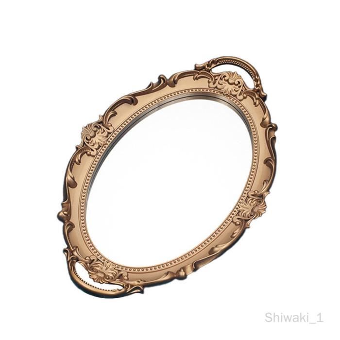Cadre Photo Ovale En Bois Doré Avec Ligne De Coin Floral Pour Photo