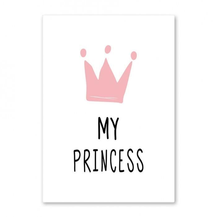 Version 10cmx15cm No Frame Pr2325 A Rose Dessin Anime Pepiniere Fille Mur Photo Affiche Imprimer Lapin Couronne Bebe Chambre Cdiscount Maison