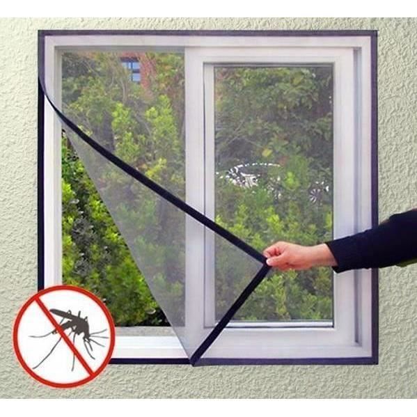 Moustiquaire Insecte Fenêtre Filet Tissu Anti-moustique Avec Ruban Adhésif Blanc 150X200cm