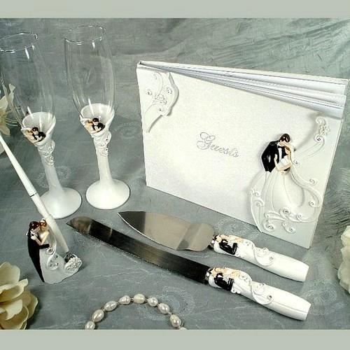 Les Maries Ensemble Mariage Livre D Or Stylo Flute Champagne