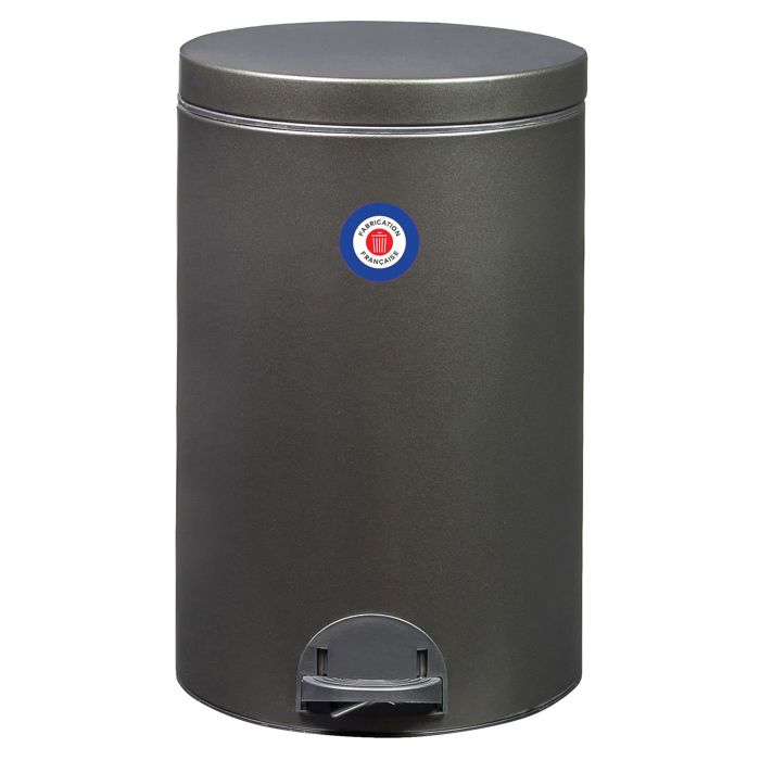 Rossignol - Poubelle de cuisine &agrave; p&eacute;dale 20L elora - Gris fonc&eacute;