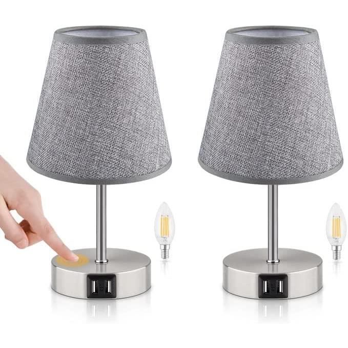 Autres luminaires AC-Deco Lampe de chevet touch - Gris - Tactile à