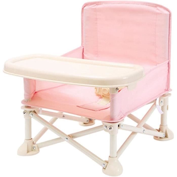 Chaise Haute Bébé Pliante Avec Plateau - Siège Rehausseur Pour Intérieur Et Extérieur - Transport Facile