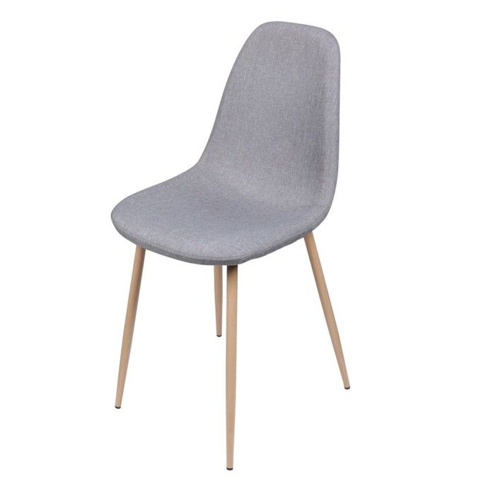 Chaise scandinave tissu Oslo gris clair Chaise scandinave tissu Oslo gris clair