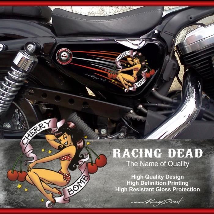 Stickers Harley Davidson Sportster CHERRY BOMB pour Forty-eight Roadster Seventy-Two Iron 883 Superlow 1200 Custom - ADNAuto - Co...