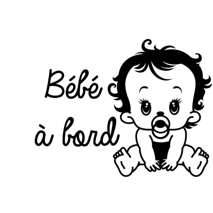 Sticker Autocollant Bebe A Bord Bebe A La Tetine Couleur Noir Ou Autre Au Choix Cdiscount Puericulture Eveil Bebe