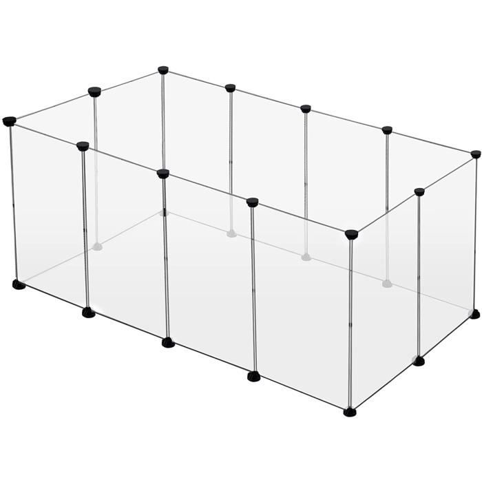 Meilleurs prix pour EUGAD Enclos pour Petits Animaux en Plastique réglable DIY 200 x 100 x 70 cm