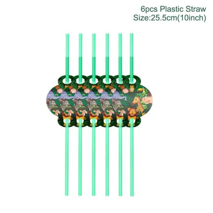 Hmfmdy Ensemble De Vaisselle Pour Fête D'anniversaire Sur Le Thème De La Jungle, 40 Pièces, Décoration De Fête Safari De La Jungle, Kit De Vaisselle