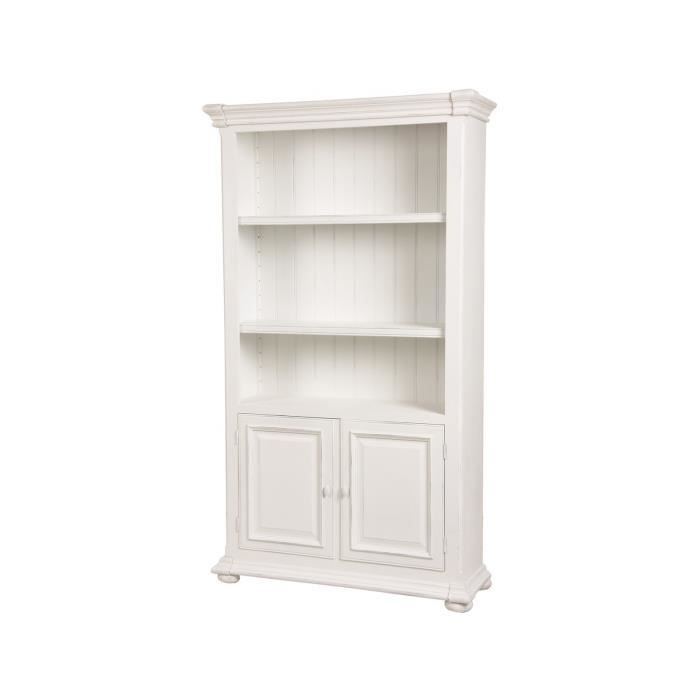 Meuble De Rangement Romantique 86x170 Cm En Pin Et Mdf A 2 Portes