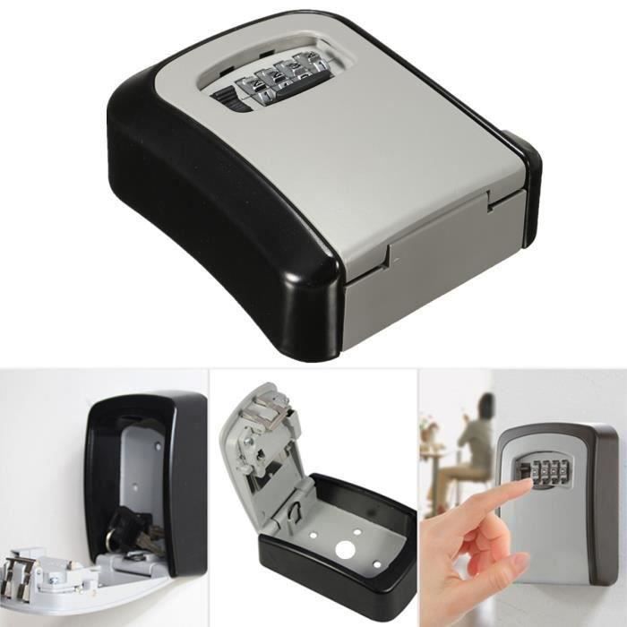 Métal Boîte à Clé Sécurité Coffre-fort Mural 4-Chiffre Code Serrure Combinaison Armoire Coffret TEM6112235179650 @R7