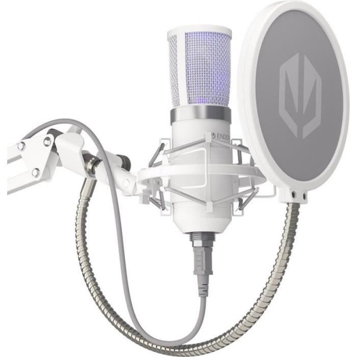 Microphone - Endorfy Mic Solum Streaming (SM950) - Blanc - USB - Filaire