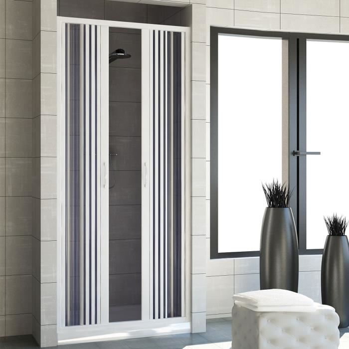 Porte de douche pliante 2 volets Onega l.90 cm en verre aspect dépoli - Brico Dépôt