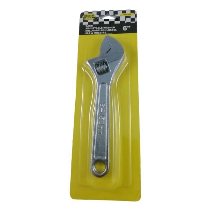 Clé à Molette Bahco 9031 RC US 20,3 Cm – Mâchoire Extra Large, Poignée Ergonomique, Chromée