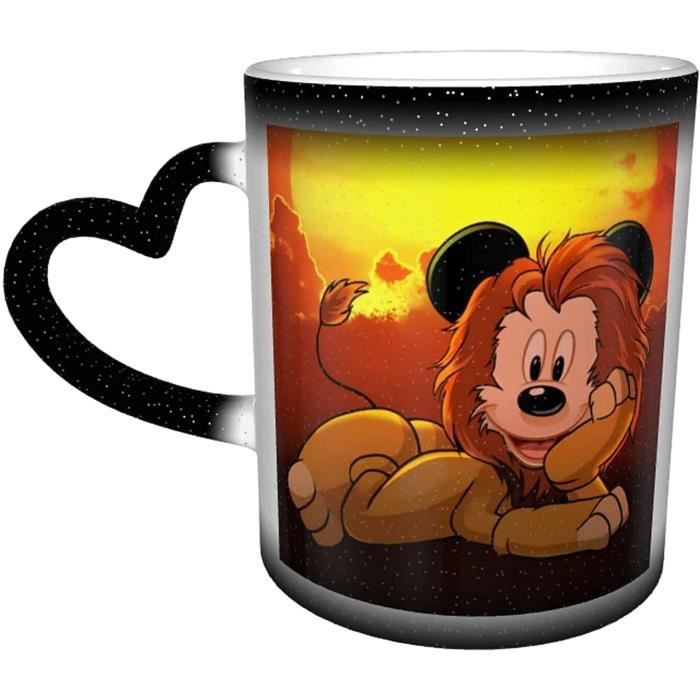 Tasse A Cafe En Ceramique Avec Motif Mickey Mouse Du Roi Lion Changement De Couleur Cadeau D Anniversaire 330 Ml 3403 Cdiscount Puericulture Eveil Bebe