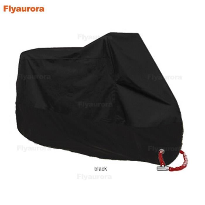 Housse De Protection étanche Pour Moto, Scooter, Vélo - Dimensions 245x105x125 Cm, Anti-UV, Couleur Noir/orange