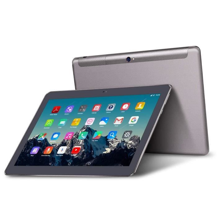 Tablette Tactile 10 Pouces Quad Core,32Go Storage,2 Go de RAM,3G Doule SIM,WiFi/Bluetooth/GPS/OTG,Double Haut-Parleur Stéréo TOSCIDO K108 Android 7.0 Or 
