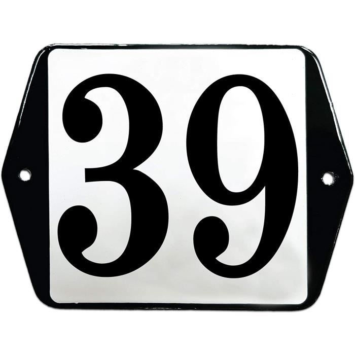 85 Emaille Numéro de maison Oreille plate 