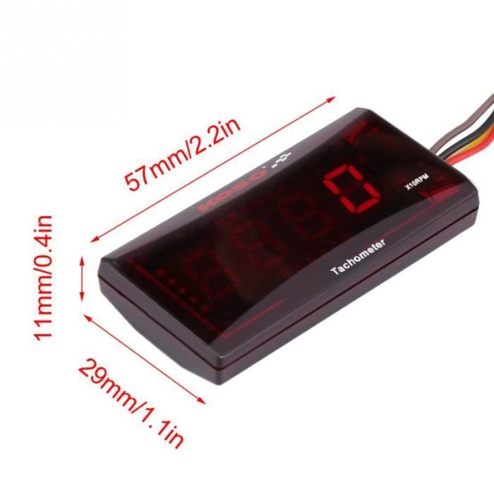 1 Pc Moto Compteur De Vitesse Noir Eau Température LCD Numérique Odomètre Jauge Tachymètre pour