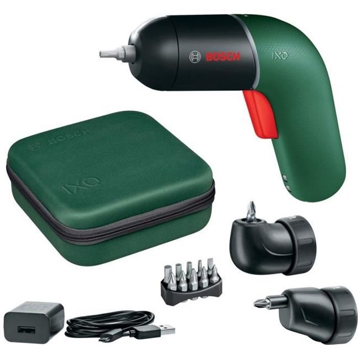 Tournevis visseuse Bosch IXO 6 Batterie Lithium Ion Set avec adaptateurs et embouts