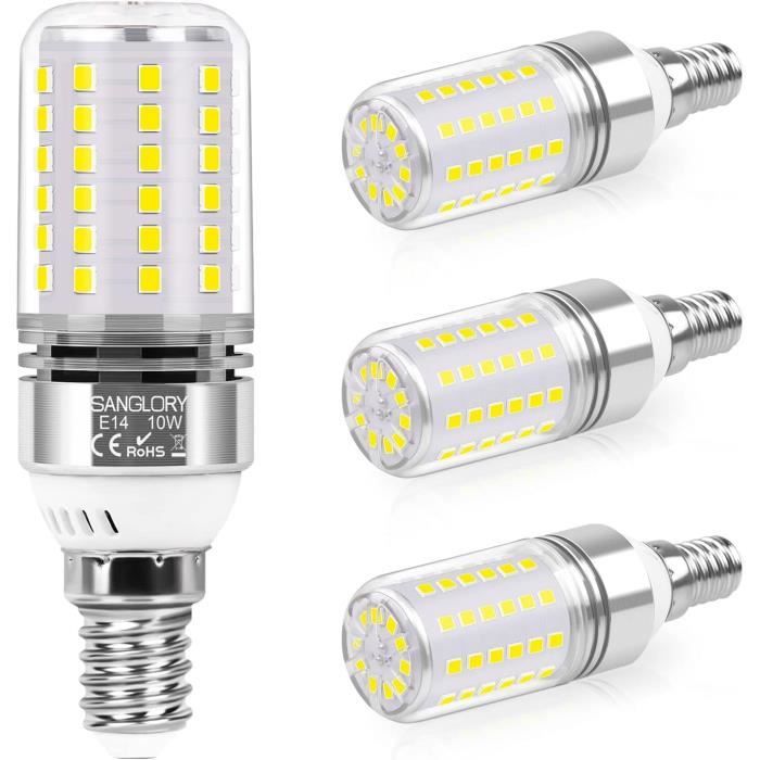 Ampoule Led E14 Blanc Froid, 10W Équivalent À Incandescente 90W, 1050Lm