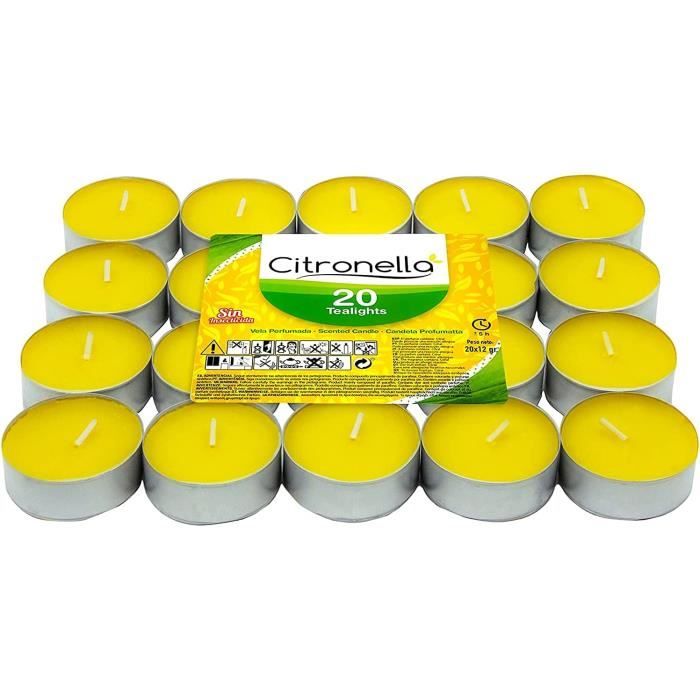 Lot De 20 Bougies Parfumées Citronnelle Bougie Parfumée AntiMoustiques — free download