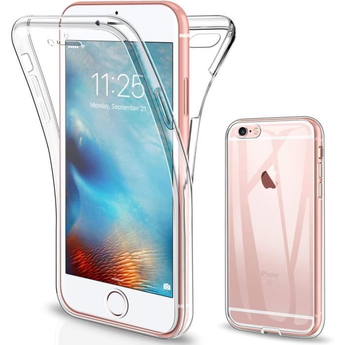 Coque Silicone Gel Transparente 360° Pour IPhone 6 Plus / 6S Plus - Protection Intégrale Anti-choc