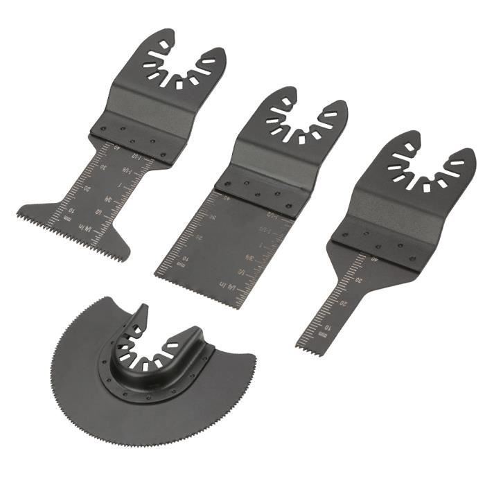 Lot 10 Lames Scie Oscillante Acier Carbone 34 Mm - Coupe Bois, Métal, Plastique, Compatible Marques Courantes - 9