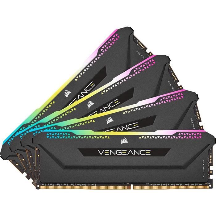CORSAIR Mémoire PC DDR4 - VENGEANCE RGB PRO SL 32Go (4x8Go) - 3200Mhz - CAS 16 (CMH32GX4M4E3200C16) CORSAIR Mémoire PC DDR4 - VENGEANCE RGB PRO SL 32Go (4x8Go) - 3200Mhz - CAS 16 (CMH32GX4M4E3200C16)