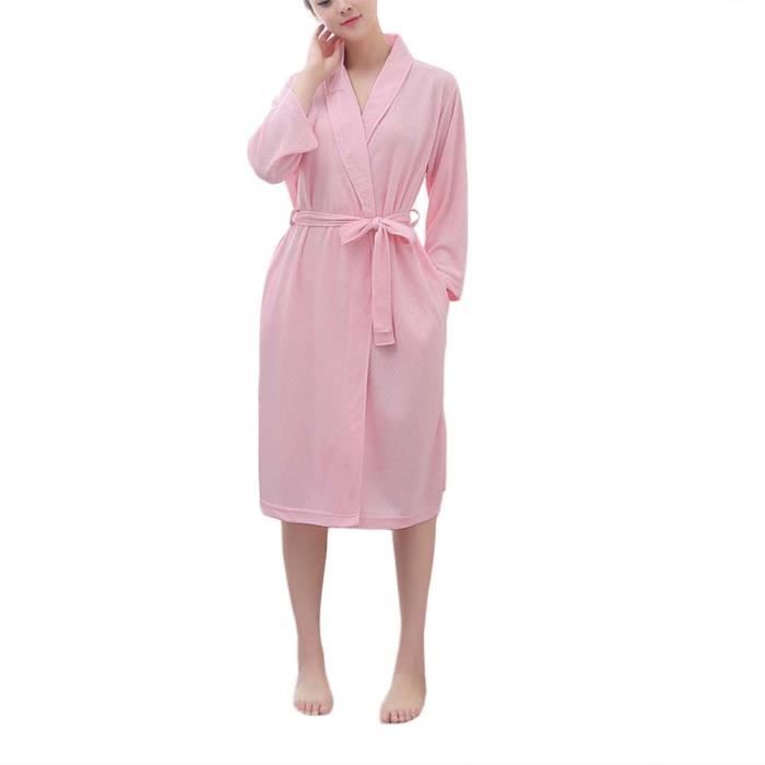 M Rose Peignoirs De Bain Femme Robes De Spa Chambre En Coton Sortie De Bain Vetement De Nuit Leger Pour Printemps Et Ete Achat Vente Peignoir Soldes Sur Cdiscount Des Le