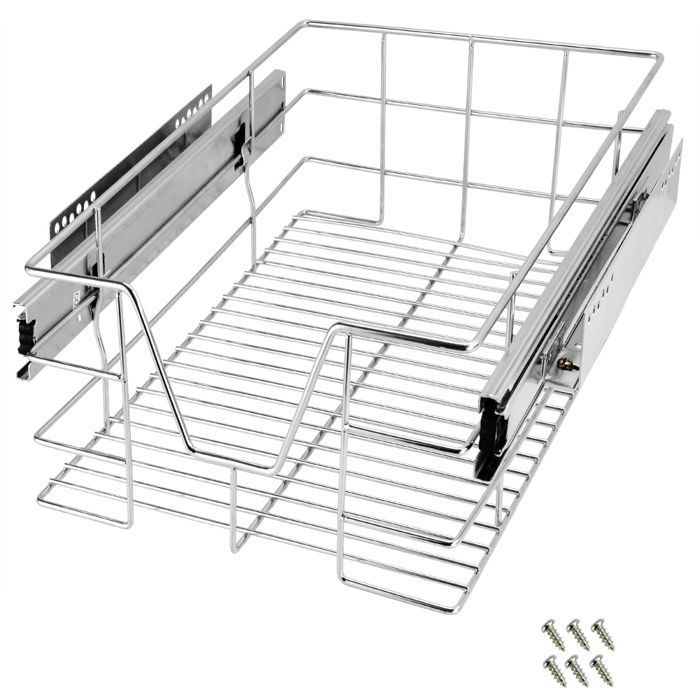 tiroir de rangement télescopique en métal chromé tiroir de cuisine rangement armoire largeur meuble 30 cm