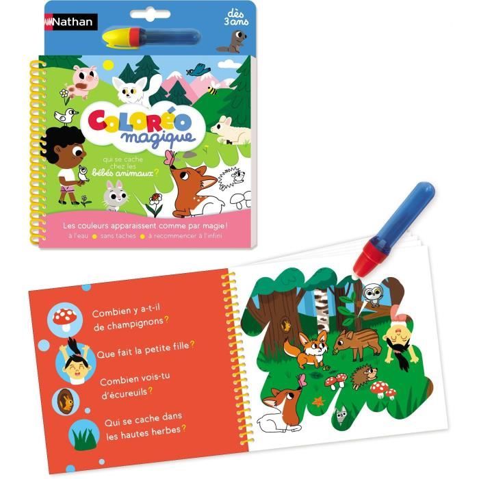 Nathan Coloreo Bebes Animaux Cdiscount Jeux Jouets
