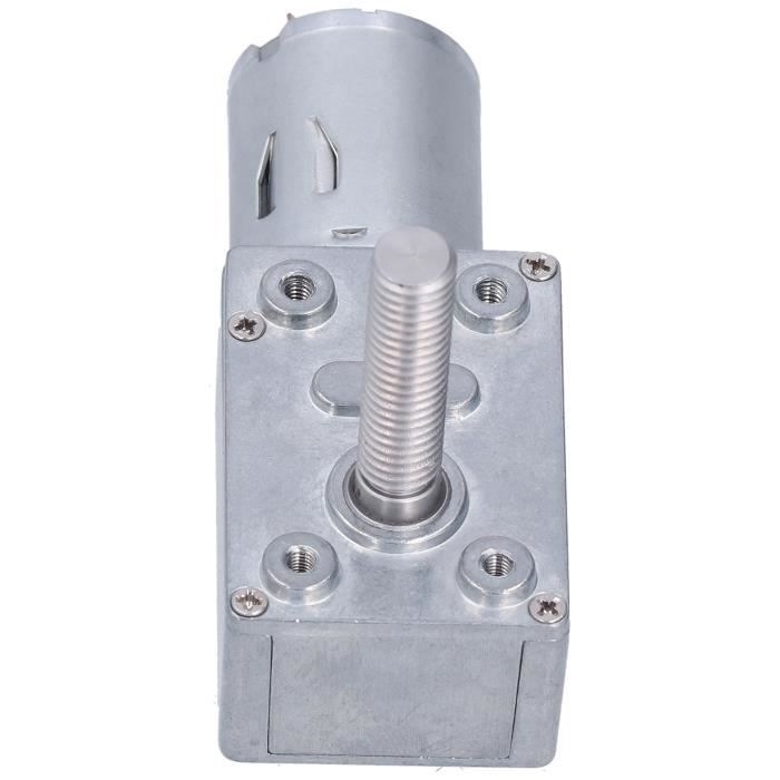 Moteur à Engrenages à Vis Sans Fin DC 12V - Double Arbre 12mm, Réversible, Autobloquant - Idéal Pour Automatisation