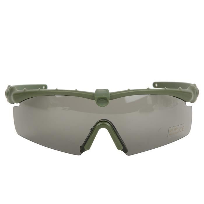 Lunettes militaires coupe-vent et anti-sable Lunettes tactiques Protection anti-choc pour les yeux (Vert militaire)-HEN