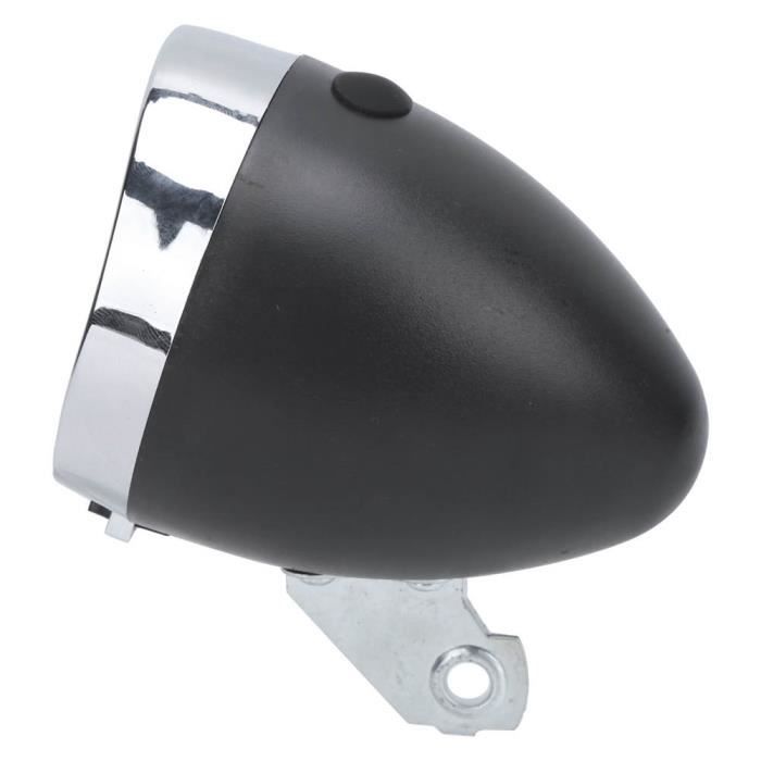 Lampe De Vélo DEL Style Rétro - Feu Avant Nostalgie - Noir Ou Argent - Neuf