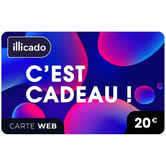 Carte cadeau numérique ILLICADO d'une valeur de 20€ utilisable dans plusieurs enseignes