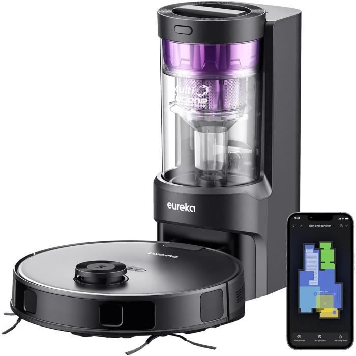 Aspirateur Robot Laveur - EUREKA - NER E10s Ultra - 4000Pa - Autonomie 180 min - Navigation LiDAR - Eureka